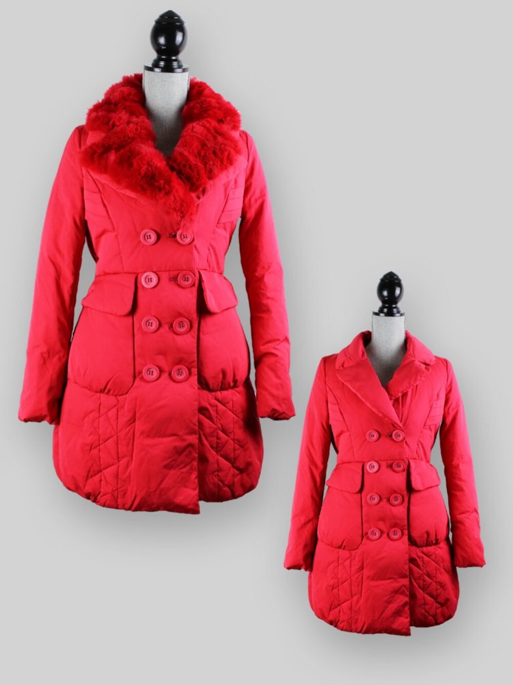 Bridge & House Detachable Faux Fur Collar Down Puffer Coat Size S